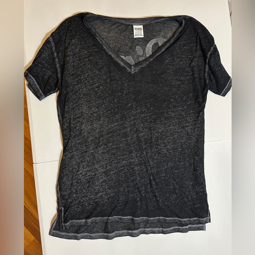 Victoria's Secret PINK Burnout V-Neck T-Shirt Size Small